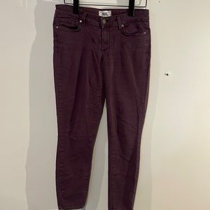Paige Verdugo Ankle Jeans Vamp Red Wash in Sz 27